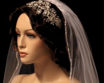 Shop Ginger Wedding 2T Shoulder Oval Bugle Beads Crystal Shape Drop Solloped Wedding Bridal Veil Shop Ginger Wedding 2T Shoulder Oval Bugle Beads Crystal Shape Drop Solloped Wedding Bridal Veil