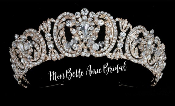 Rose Gold Bridal Headpiece | Wedding Tiara | Swarovski Crystal Hair Decoration