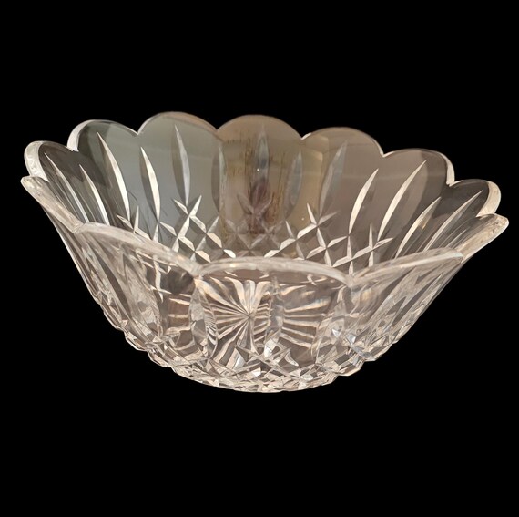 Waterford Crystal 9 inch Scalloped Edge Bowl from the Lismore Collection