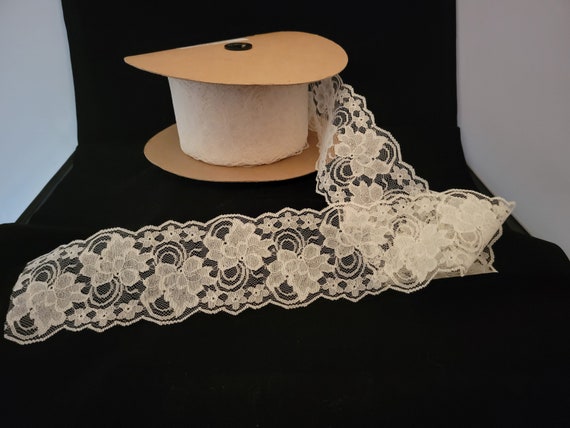 Ivory Lace | Lace by the Yard | Bridal Lace | Lace for a Wedding | 4 Inch Wide Lace