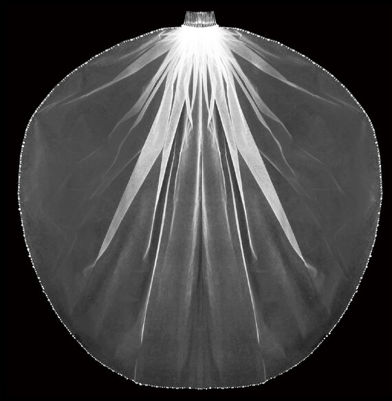 Glitter Tulle Wedding Veil | Crystal Edge Wedding Veil | Cathedral Length Wedding Veil | Fingertip Length Wedding Veil