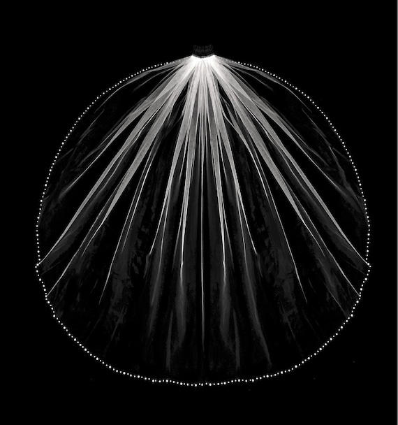 Pearl Edge Child Veil: First Communion Flower Girl Veil