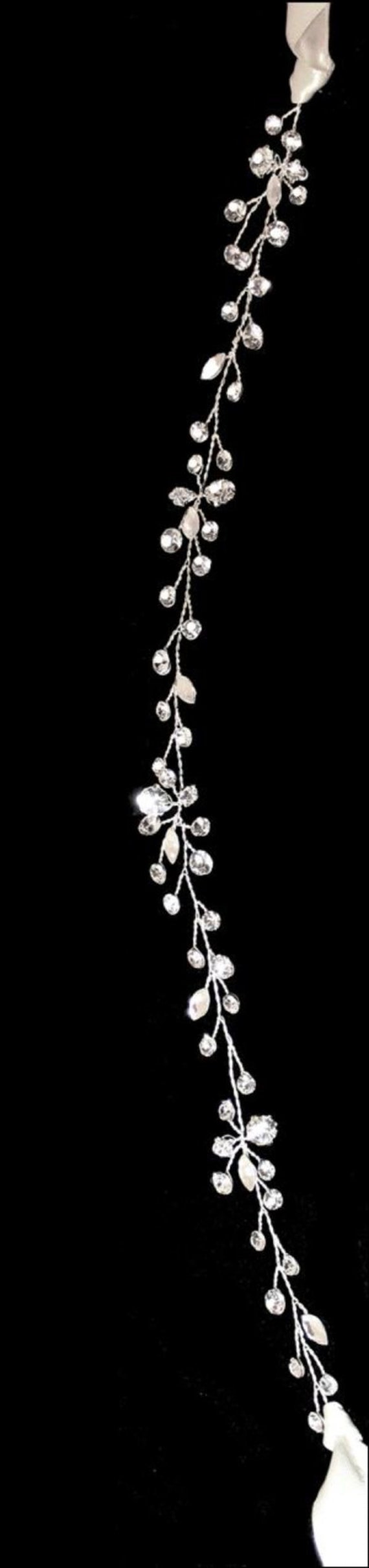 Rhinestone Pearl Wedding Belt Headband: Crystal Bridal Sash