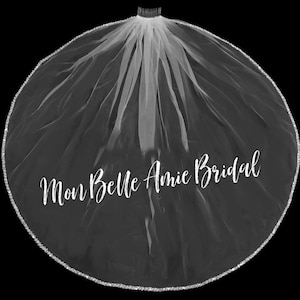 New | Wedding Veil | Pearl Edge Wedding Veil | Bugle Bead Wedding Veil | Fingertip Length Wedding Veil | Crystal Edge Wedding Veil