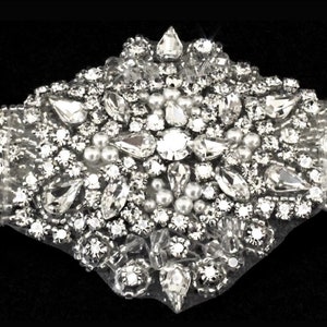 Crystal Pearl Bridal Sash: Rhinestone Wedding Dress Belt