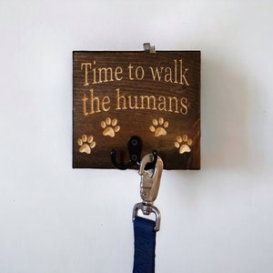 Dog Walking Sign, Dog Leash Hanger, Dog Lover Gift, Home Decor, Wall Decor, Wall Hangings, Signs