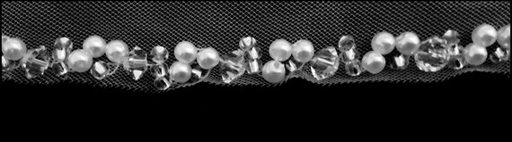 Beaded Wedding Veil: Cathedral or Mini-Skirt Length, Pearls & Crystals