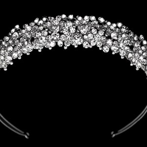 Wedding Tiara | Silver Tiara | Wedding Headpiece | Crystal Wedding Headpiece