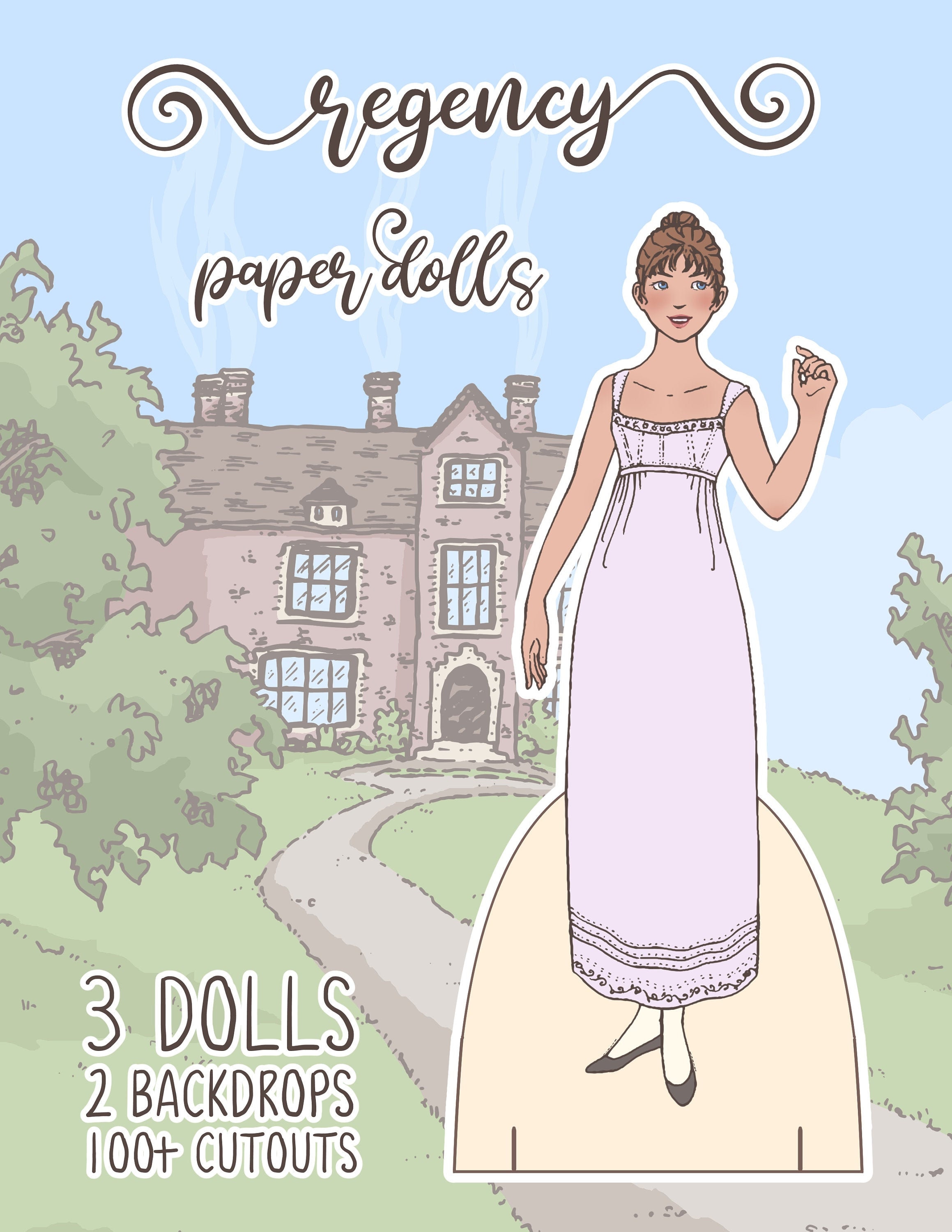 Regency Pattern Paper Sheets Regency Paper Dolls PDF Printable Instant Digital Download - Etsy