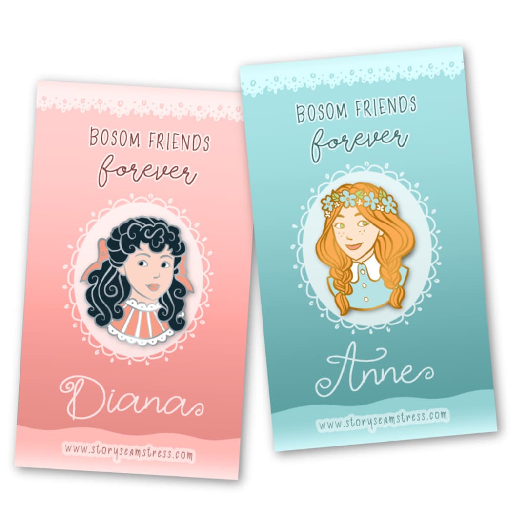 Anne & Diana Hard Enamel Pins