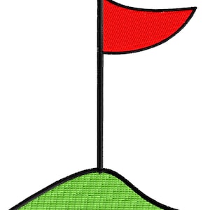 Golf Flag Embroidery Design, Instant Download, Machine Embroidery