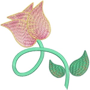 Tulip Embroidery Design, Flower Embroidery, Embroidery Design, Machine Embroidery, Embroidery, Flower, Flower Design, Instant Download