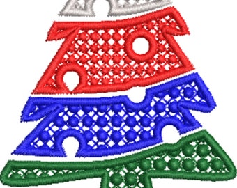 Motiv Weihnachtsbaum Stickdatei, Weihnachtsbaum, Weihnachtsstickerei, Stickmuster, Maschinenstickerei