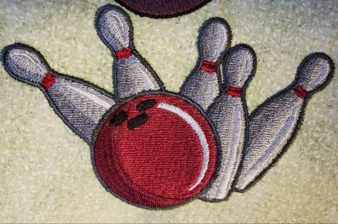 Bowling Embroidery Design Embroidery Design Bowling Etsy