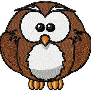 Fat Owl Embroidery Design, Owl, Embroidery Design, Embroidery, Machine Embroidery, Instant Download