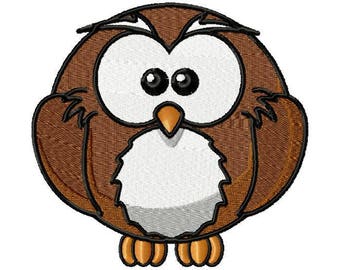 Fat Owl Embroidery Design, Owl, Embroidery Design, Embroidery, Machine Embroidery, Instant Download