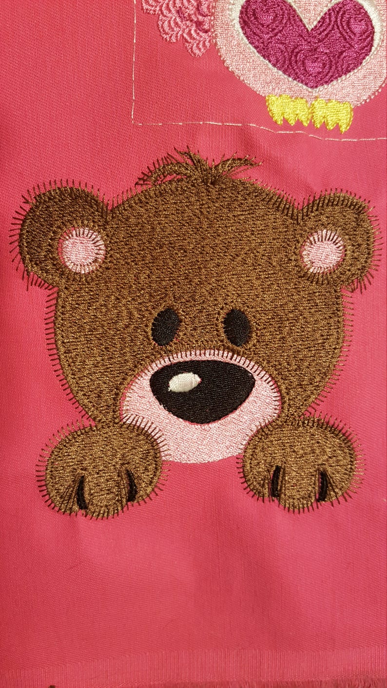 Bear Pocket Peeper Embroidery Design. Embroidery Design Bear Etsy UK