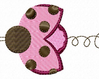 Diseño de bordado de mariquita en espiral, Mariquita, Bordado a máquina, Diseño de bordado, Bordado, Mariquita, Insecto, Bordado de mariquita