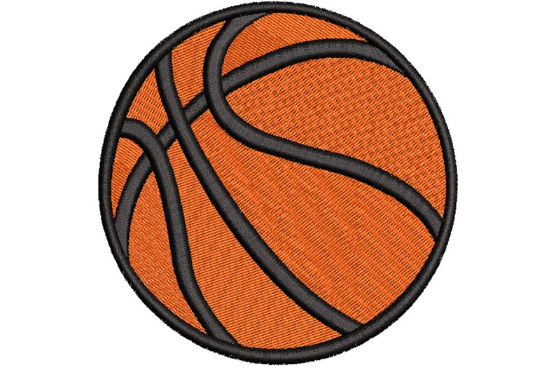 Basketball Embroidery Design With 3d Outlines Basketball  Etsy