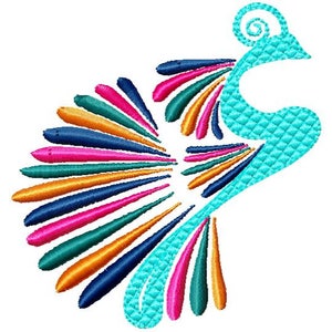 Whimsy Peacock Embroidery Design