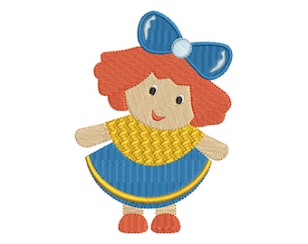 Rag Doll Embroidery Design, Embroidery Design, Machine Embroidery, Girl Embroidery, Embroidery, Embroidery Designs, Baby Embroidery, Girl