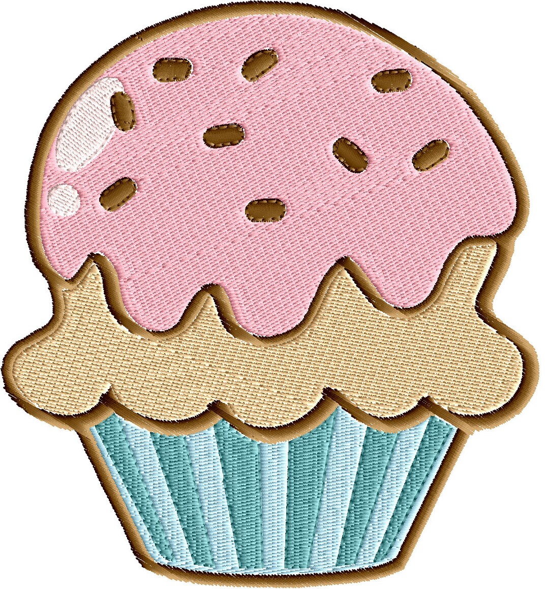 Cupcake Embroidery Design Machine Embroidery Etsy