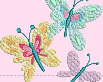 Butterflies Machine Embroidery Design  5x7