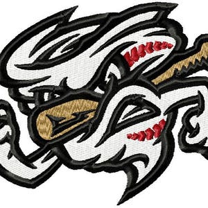 Roaring Baseball Embroidery Design, Baseball Embroidery, Machine Embroidery, Embroidery Design, Baseball, Baseball Design, Instant Download