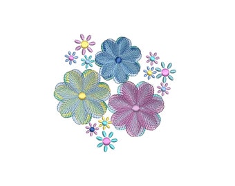 Spiral Flowers Embroidery Design, Flower Embroidery, Embroidery Design, Machine Embroidery, Embroidery, Flower, Flower Design