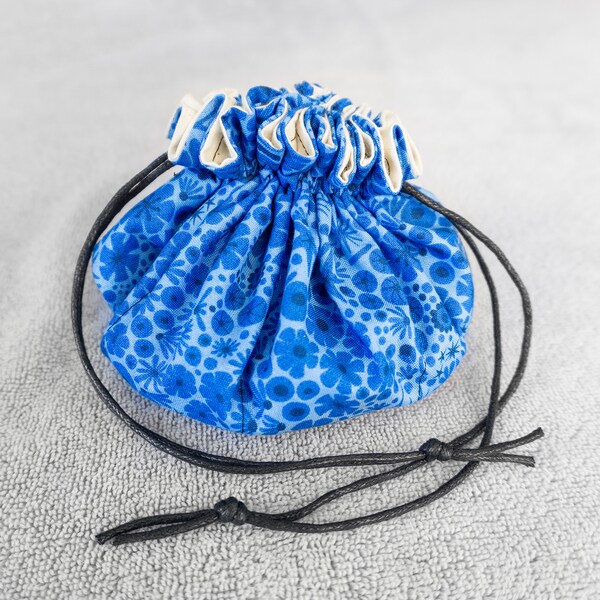 Merfolk Bag - Dice Bag with 8 Pockets - Drawstring Pouch for dice, minis, tokens, jewelry, D&D, RPG, etc.