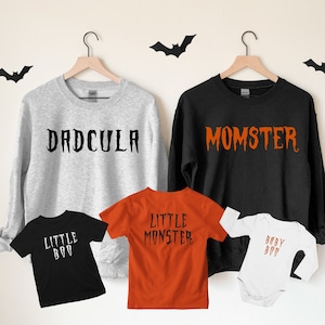 Halloween Couple Sweatshirts, Matching Family Halloween Shirts, Halloween Sweatshirts, Group Halloween Shirt, Momster Dadcula Shirt