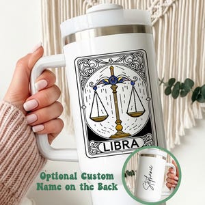 Personalized Libra Tumbler 40oz, Libra Zodiac Custom Tumbler, Libra Gift Zodiac, Libra Gifts Zodiac Cup, Libra Sign Travel Mug Libra Tumbler