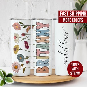 Personalized Maid of Honor Tumbler With Name, Maid of Honor Travel Cup, MOH Tumbler, Maid of Honor Gift, Maid of Honor Proposal, MOH Gift