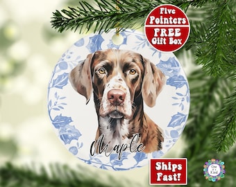 Personalized German Shorthaired Pointer Ornament | GSP Christmas Ornament | Custom Pointer Gift