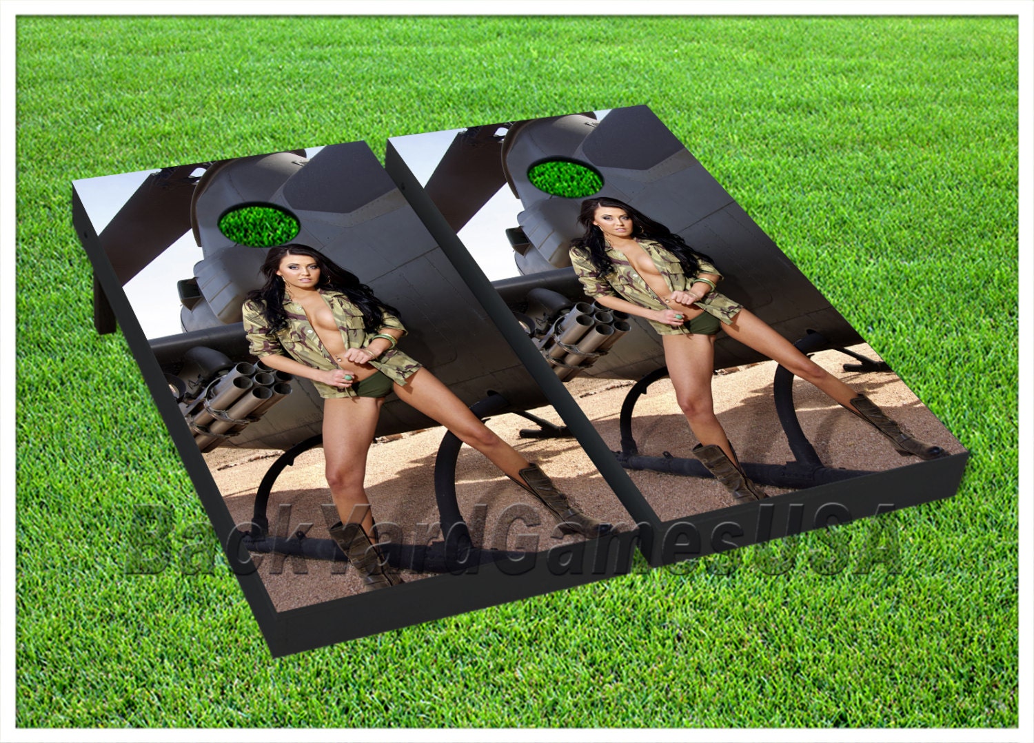 VINYL WRAPS Cornhole Boards DECALS Sexy Army Girl Lady BagToss Etsy