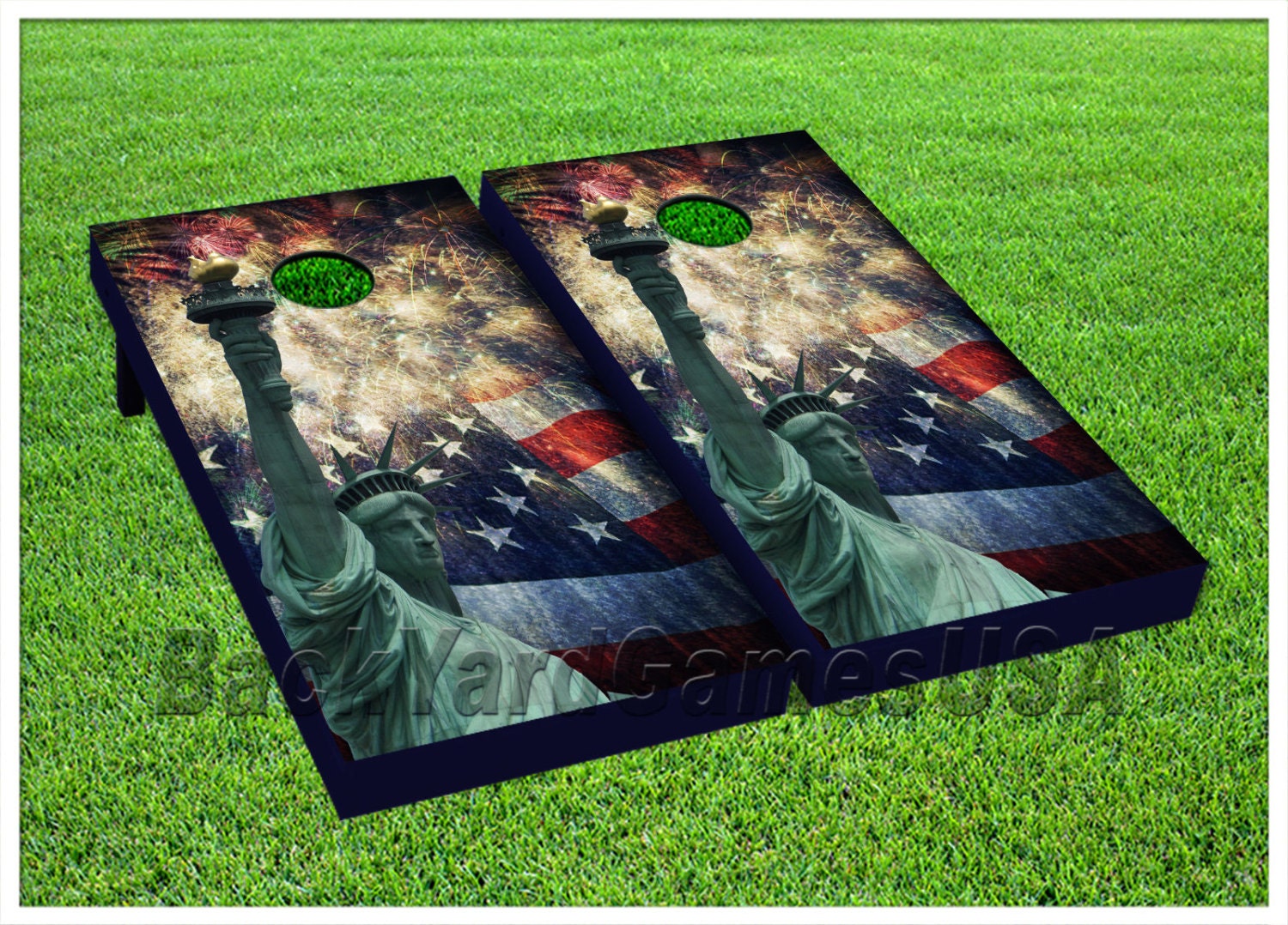 VINYL WRAPS Cornhole Boards DECALs USA New York Fireworks Bag Etsy