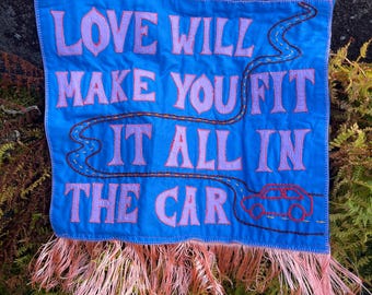 Handmade Vintage Fabric Banner: Custom Decor