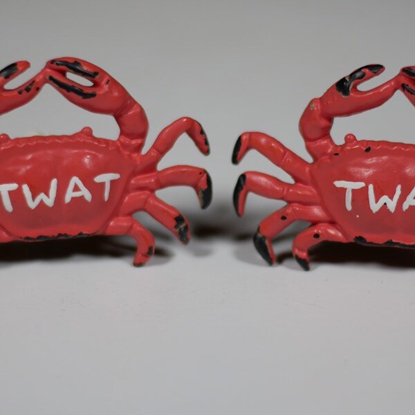 TWO Twat Crab Drawer-Knobs