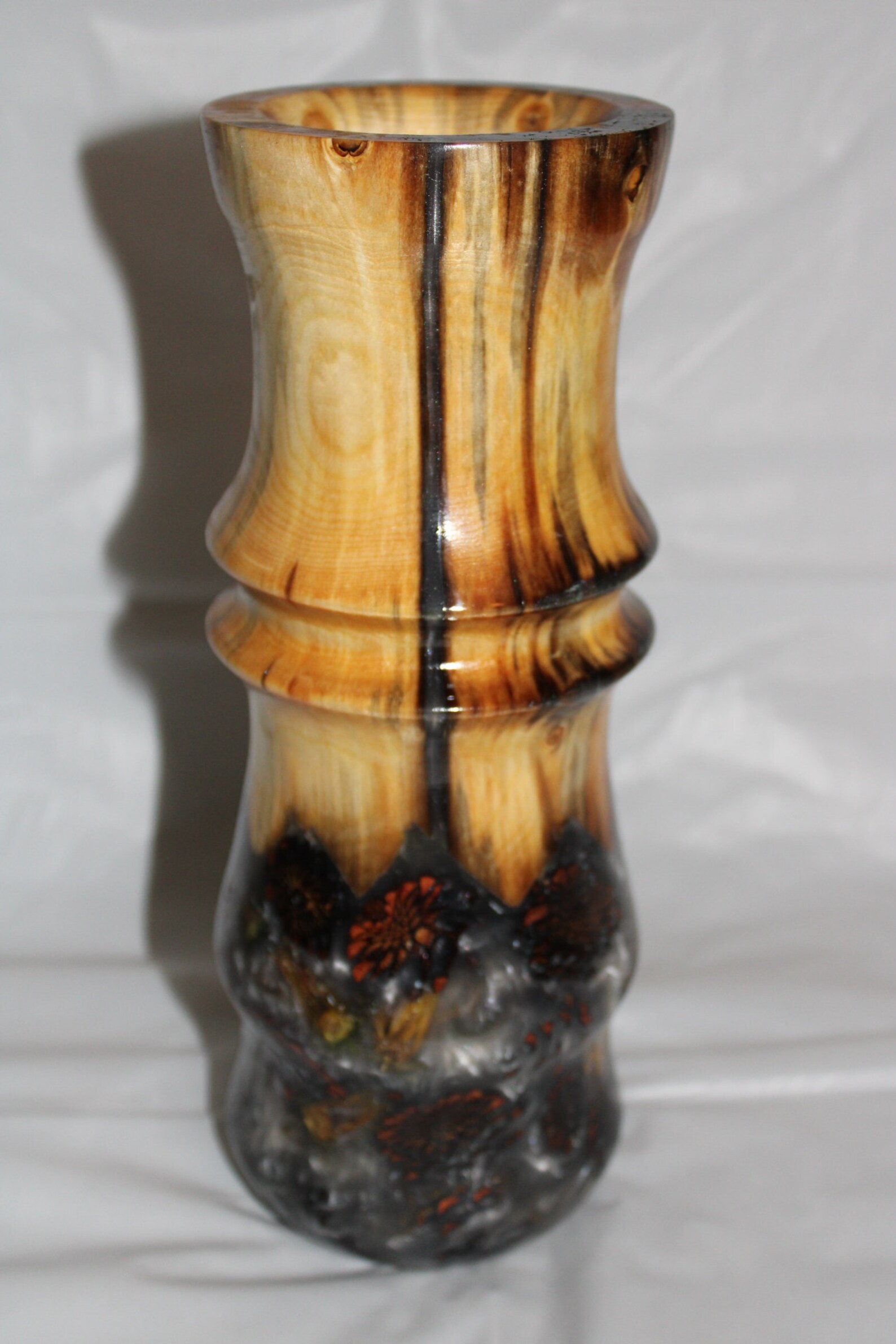 Wood and Resin Vase Epoxy and Wood Vase Hybrid Vase Etsy