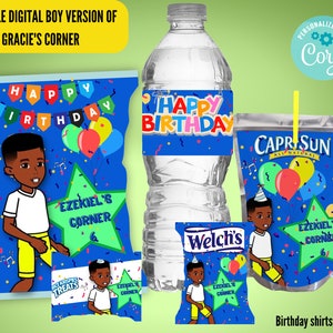 DIGITAL BOY VERSION of Gracie's Corner Party Bundle, Instant Download, All Included, Corjl