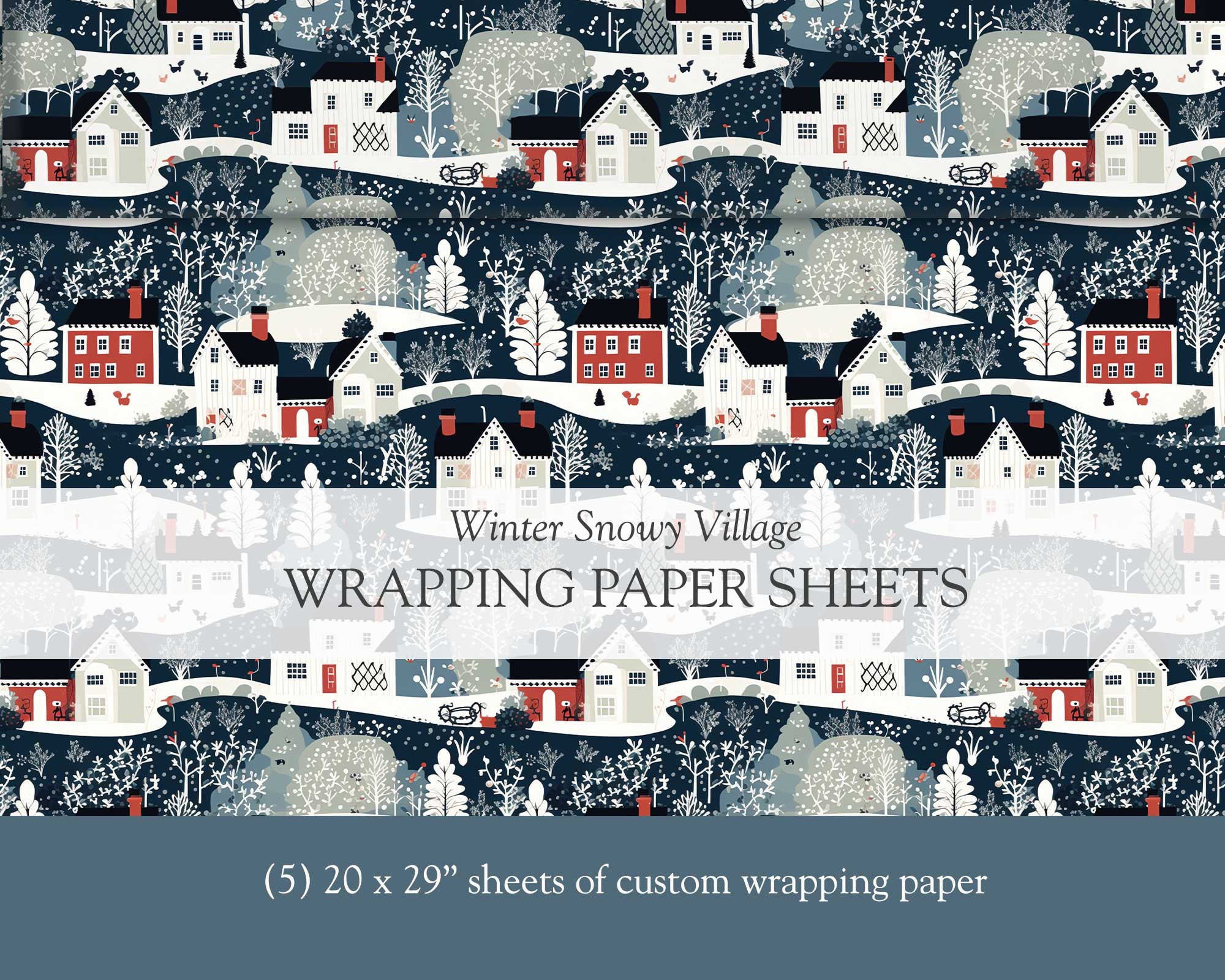 Wrapping Paper, Fun Retro Holiday Pattern, Xmas Gift Wrap Sheets, Unique Christmas  Wrap, Paper Rolls For Corporate Gifts, W0036 - Yahoo Shopping
