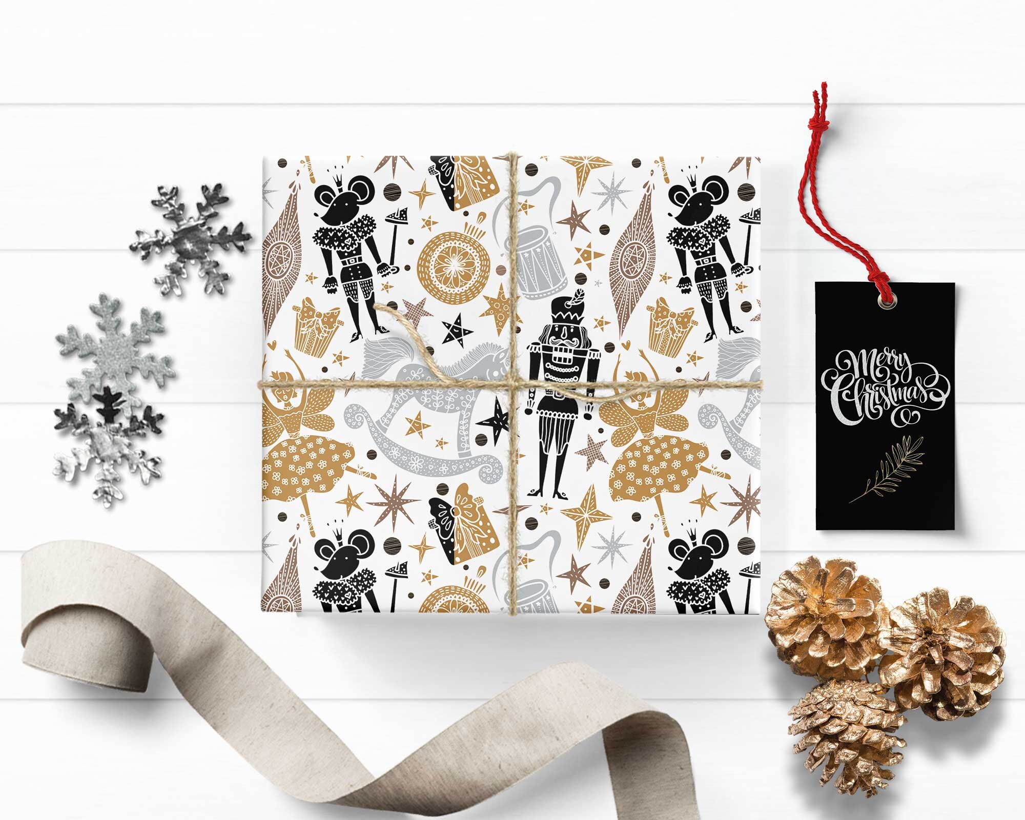 Christmas Gift Wrap Vintage Scandinavian Folk Wrapping Paper Etsy