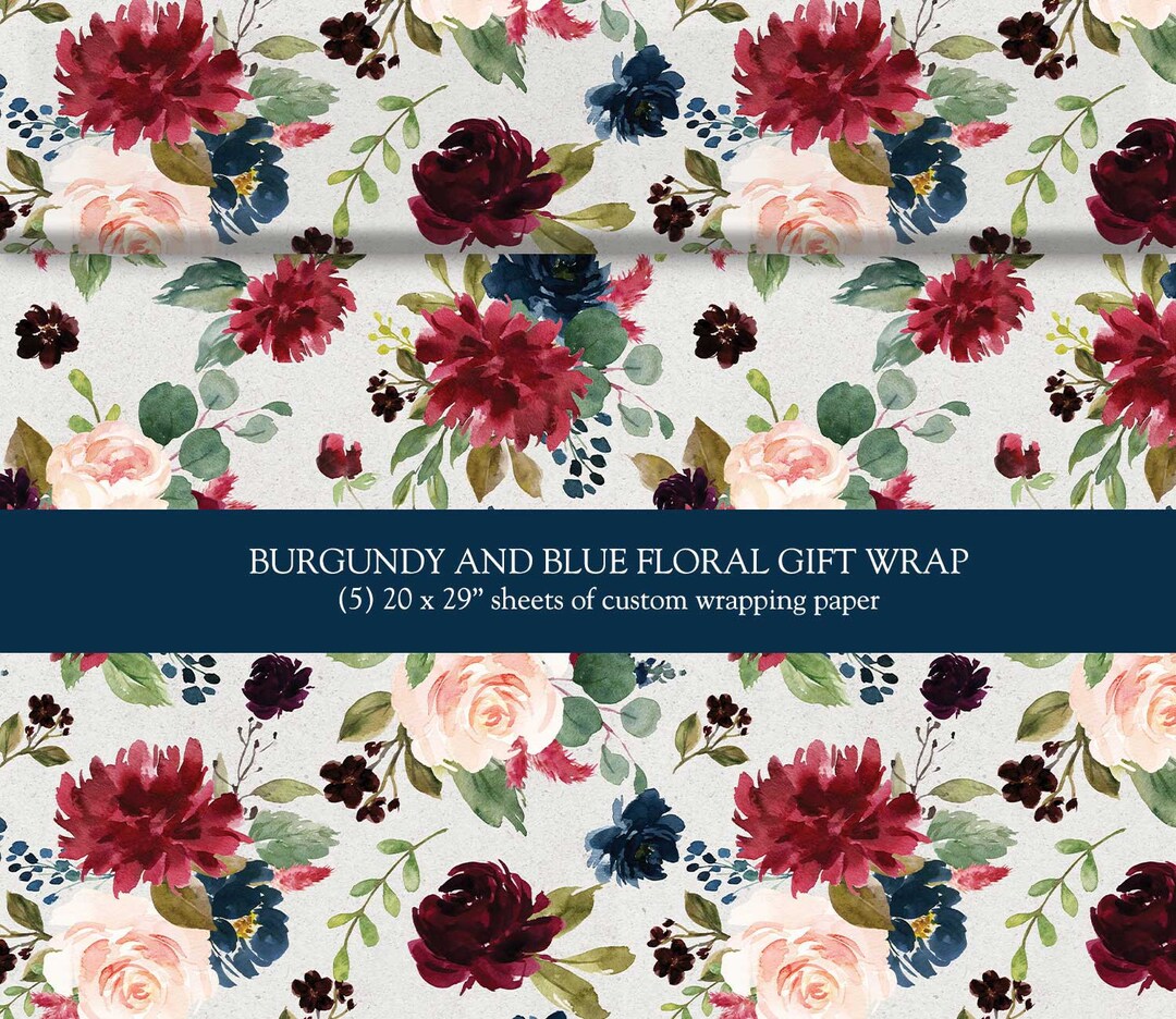 Gift Wrap Floral Wrapping Paper Wedding Birthday Gift Wrap Wrapping