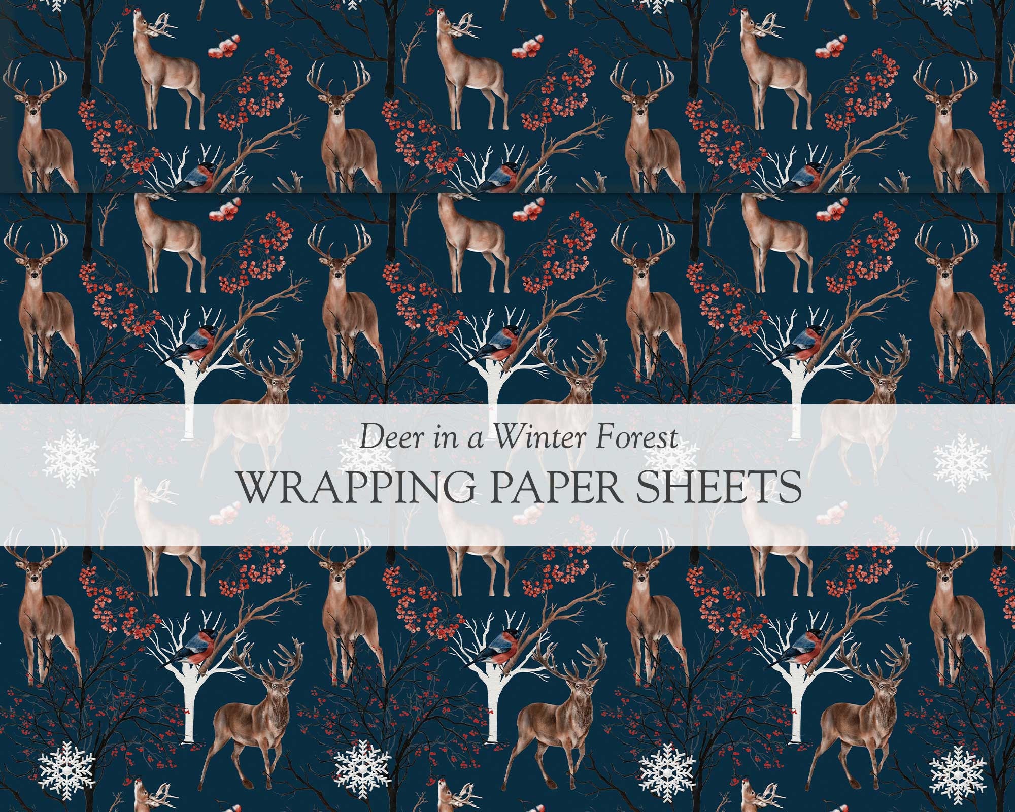 Woodland Animal Christmas Wrapping Paper- 3 sheet roll – The Regal Find