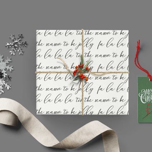 Rustic Winter Wrapping Paper, Christmas Wrapping paper roll, Holiday Wrapping Paper, Holiday Gift Wrap, 5 sheets per Set 20 x 29 script