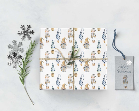 Christmas Wrapping Paper Rustic Winter on the Farm Holiday Gift Wrap  Vintage Xmas Farm House Tractor Barn Country Wrap Roll 5 Sheets per Set 