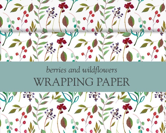 Floral Birthday Wrapping Paper Gift Wrap Floral Birthday Wrapping Paper Gift Wrap