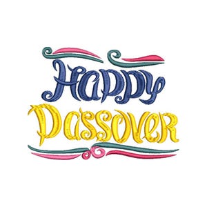 Happy Passover Embroidery Design,3 sizes