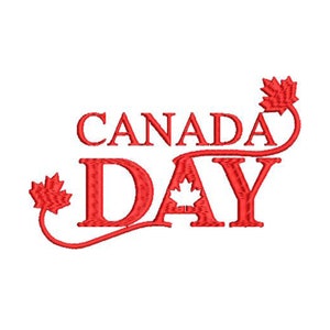 Canada Day Embroidery Design, 3 sizes