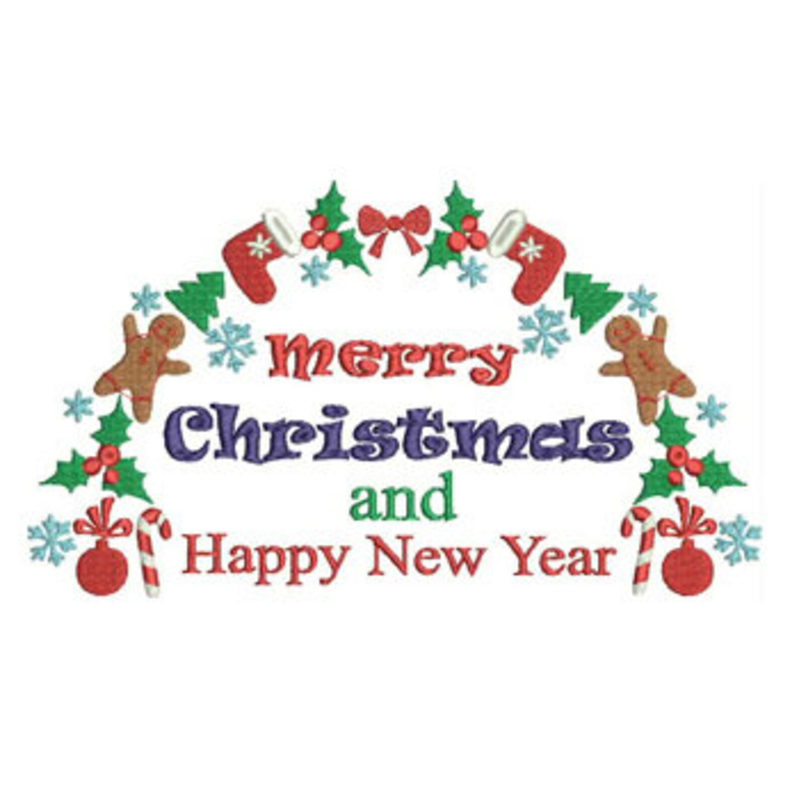 Merry christmas and happy new year embroidery design  etsy Merry christmas and happy new year embroidery design  etsy